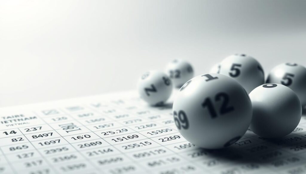 A detailed analysis of past lottery results from Northern Vietnam, presented with a clean, minimalistic aesthetic. The foreground showcases a sleek, data-driven visualization of numerical patterns and trends, rendered in a muted color palette that evokes the seriousness of the subject matter. The middle ground features a stylized depiction of lottery balls in motion, hinting at the unpredictable nature of the draw. The background subtly blends geometric shapes and subtle textures, creating a sense of depth and balance. Soft, directional lighting casts gentle shadows, emphasizing the precision and focus of the analytical process. An overall mood of analytical rigor and thoughtful contemplation, inviting the viewer to explore the intricacies of forecasting lottery outcomes.