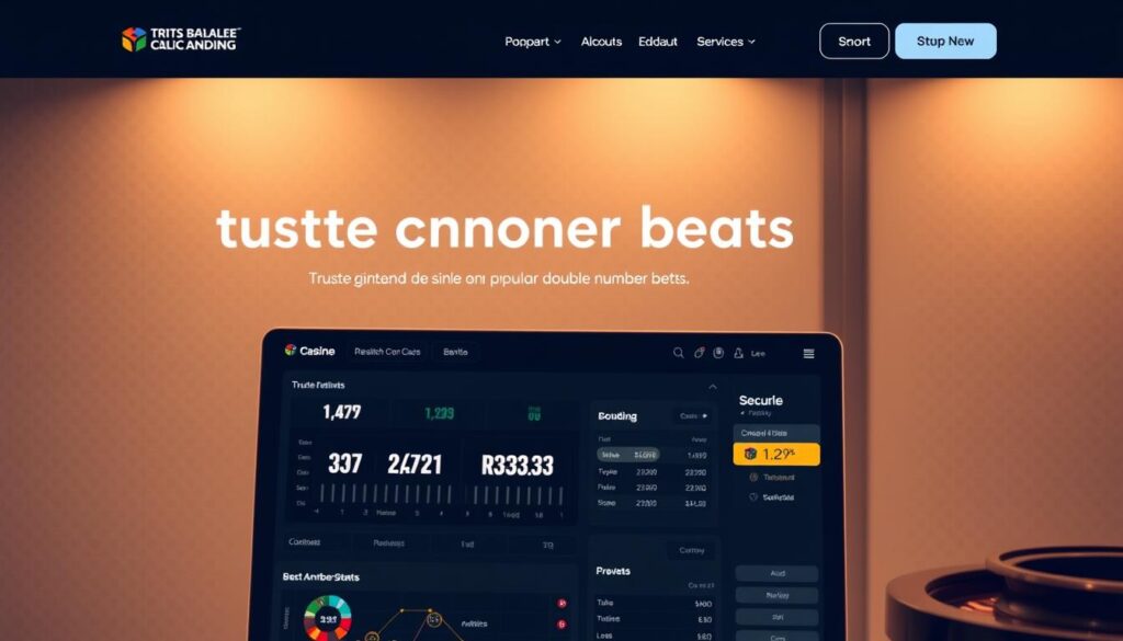 A modern, sleek website interface showcasing a trusted online gambling platform. In the foreground, a well-designed dashboard displays comprehensive statistics and analytics for popular double number bets, highlighted with bold infographic elements. The middle ground features a clean navigation menu and intuitive user controls, exuding a sense of professionalism and reliability. In the background, a subtle pattern or texture suggests a secure, regulated environment. Warm lighting and a minimalist color palette create a sophisticated, trustworthy atmosphere, inviting users to explore the platform's features with confidence. A modern, sleek website interface showcasing a trusted online gambling platform. In the foreground, a well-designed dashboard displays comprehensive statistics and analytics for popular double number bets, highlighted with bold infographic elements. The middle ground features a clean navigation menu and intuitive user controls, exuding a sense of professionalism and reliability. In the background, a subtle pattern or texture suggests a secure, regulated environment. Warm lighting and a minimalist color palette create a sophisticated, trustworthy atmosphere, inviting users to explore the platform's features with confidence.